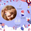 Artlunar USA Patriotic Earrings for Women Red White Blue Cute