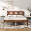 Giantex Wood Full Size Bed Frame with Headboard, Mid Century