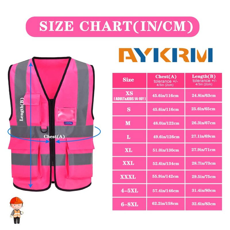 Pink high vis jacket high viz Class 2 hi vis
