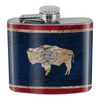 Rustic Distressed Wyoming State Flag Stainless Steel 5oz Hip Drink
