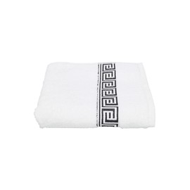 Julie Julsen Pack of 6 Hand Towels, Chemical-Free, 600 g/m², White/Black, 50 x 100 cm, 100% Cotton, Oeko Tex Std 100 Certification, Soft and Absorbent, Machine Washable