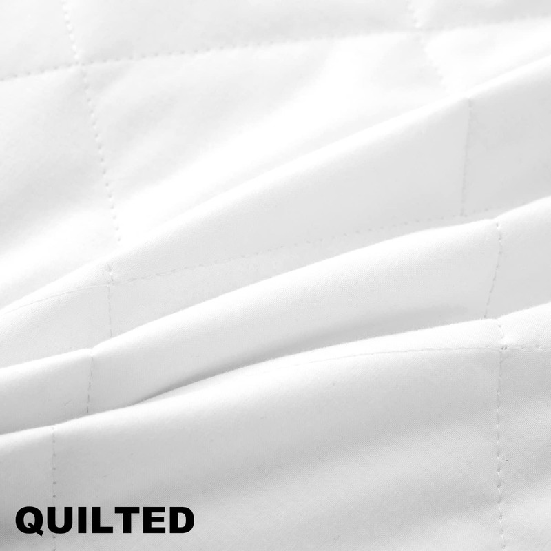 2X Aus Made Quilted Pillow Protector Cotton Cover | Standard