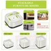 Yookwutar 4 Pack Furniture Risers 1 Inch, Adjustable Bed Risers