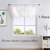 Central Park White Waterfall Valance Window Curtain Linen Texture Gray