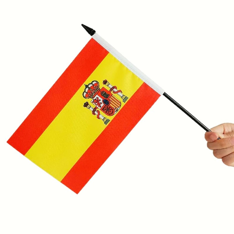 US American & Spain Friendship Table Flag, Spain Desk Flag,
