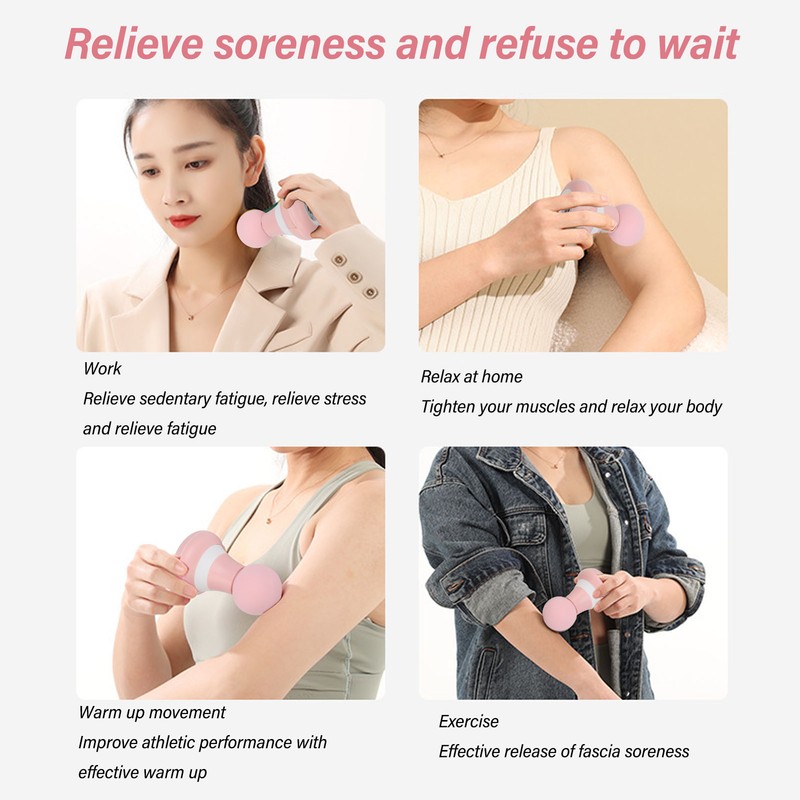 Mini Hand Held Massager Muscle Relaxation Circular Cordless Fascia Vibration