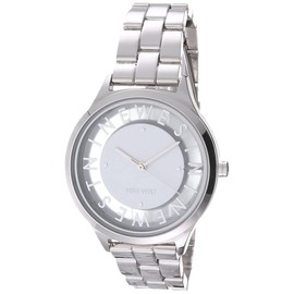 Nine West Reloj para dama extensible de acero color plateado NW2589WTSV