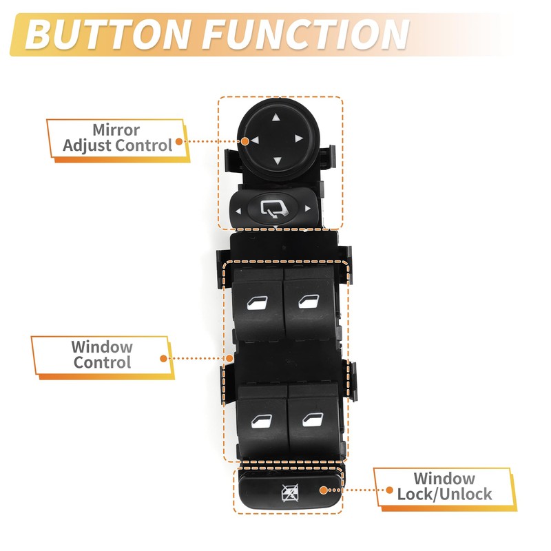 A ABSOPRO Front Left Driver Side Power Window Switch for