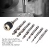 7Pcs/Set Spiral Combination Tap High Speed Steel 1/4in Hex Shank