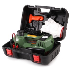 FEANISIFEI Electric Car Jack 5 Ton 12V Hydraulic Jack Kit Built-in Pump for Vehicle tire Repair(Lifting Range:5.9-17.7 Inch) Tire Change Kit (Green)