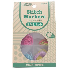 Clover Knitting Supplies Stitch Markers SML Set 55-758
