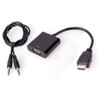 Connect HDMI to VGA Female + 3.5mm Audio Adapter -