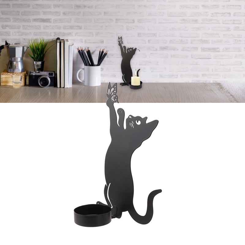 Home Decor Candlestick Durable Cat Candle Holder Decorative Candlestick Holder