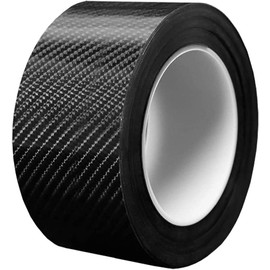 LIKENNY Protective Carbon Fiber Vinyl Tape For Cars, Protects From Scratches, Stains, Dirt, Protector Film For Car Door Edges, Bumper, Car Packaging Film/Sticker, Chip, Buff, Impact-Resistant, Black, Width 2.8 in. (7 cm) x Length 16.4 ft (5 m)