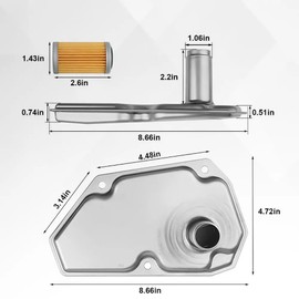 Manymiba Transmission Filter Oil Pan Gasket Kit Fits for Nissan, 2014-2019 Versa Note; 2012-2019 Versa; 2013-2019 Sentra, Replaces 31728-3JX0A, 31728-3JX0B, 31728-04X0B, 2824A021
