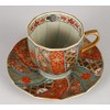 Kuro Hayashi Kiln 009376C760 Gold Twisted Ground Pattern Coffee Bowl