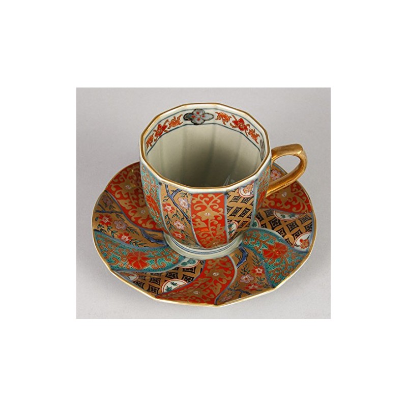 Kuro Hayashi Kiln 009376C760 Gold Twisted Ground Pattern Coffee Bowl