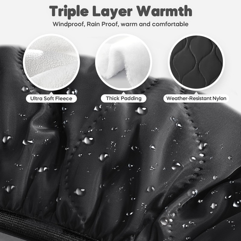 Winter Baby Car Seat Cover, Waterproof, Windproof Warm Fleece Breathable