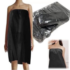 JQ Disposable massage gown skirt individually packaged (black) / 일회용 마사지 가운 치마 개별포장 (블랙)