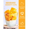 NEEBAKE 60 Sets 5oz Mini Dessert Cups with Spoons -
