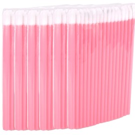 P-Beauty Cosmetic Accessories Microfibre Lip Brush Suitable for Eyelash Extension, Disposable Lip Brush, Cosmetic Lip Brush, Lint-Free Brush, Lipbrush, Pink, 50-500 Pieces (300)