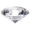 sourcing map Clear Crystal Diamond Paperweight, 80mm(3.1") Artificial Diamond Sparkling