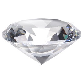 sourcing map Clear Crystal Diamond Paperweight, 80mm(3.1") Artificial Diamond Sparkling Crystal Jewelry Gems Paperweight Decoration for Birthday Gift Parties Wedding Home(Clear)