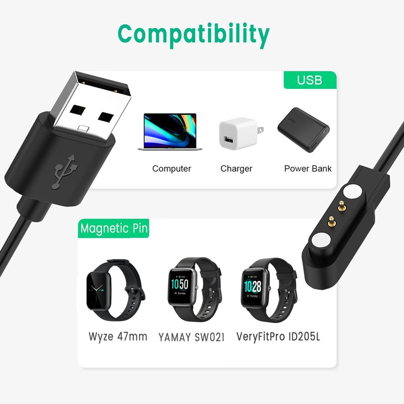 Cargador de repuesto para reloj Wyze de 44 mm y