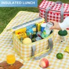 DIELOVEHUA Picnic Bag, Thermal Bag, Cooler Bag with Zip, Reusable,