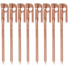 ELLISSE MK-180BR Forged Pegs, Ellisse Stake, 7.1 inches (18 cm), Bronze Plated, Made in Japan, Set of 8