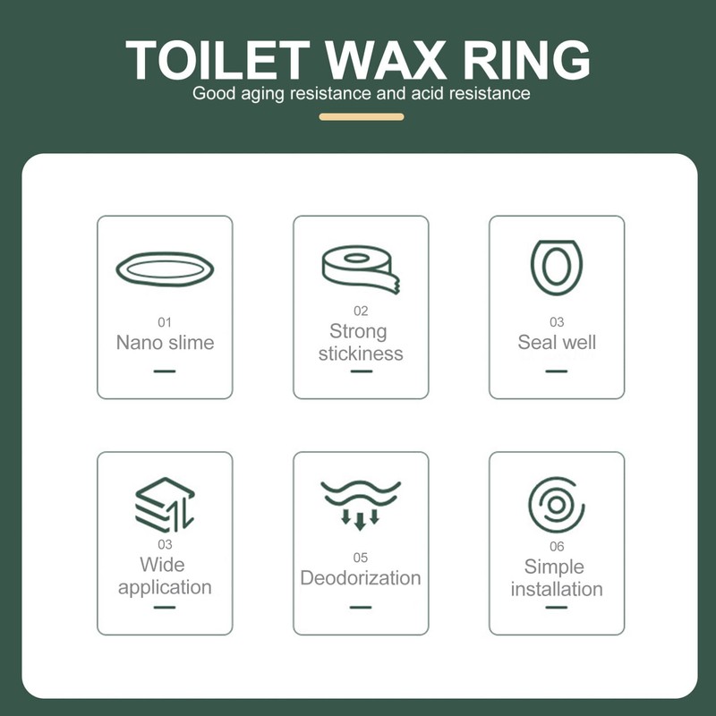 OSALADI Toilet Bowl Seal Bathroom Toilet Bowl Gasket Material Easy