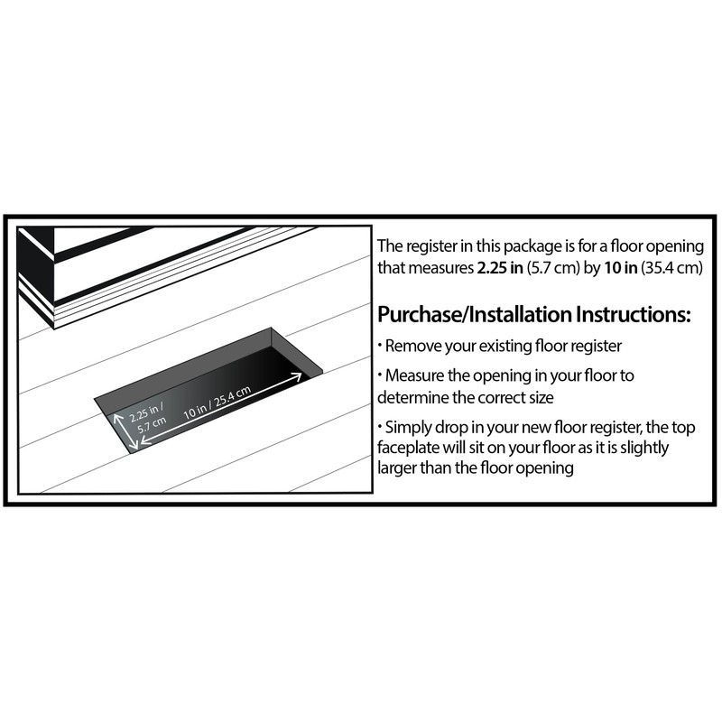 Decor Grates PL210-OB 2-Inch by 10-Inch Plastic Floor Register, Oak