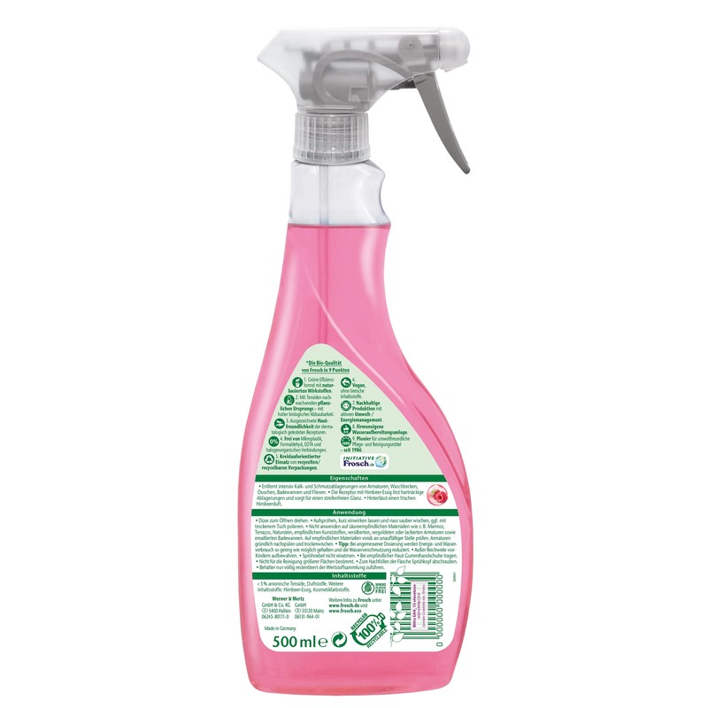 Frosch Anti-limescale cleaner raspberry vinegar, 0.5 l