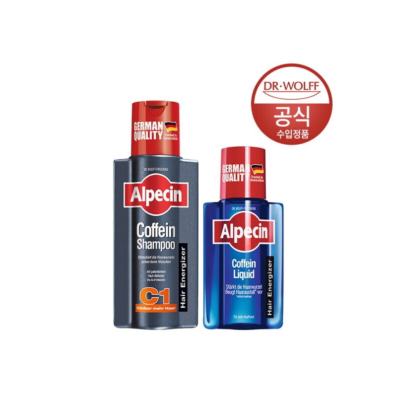 Alpecin Caffeine Shampoo C1 250ml + Liquid 200ml / 알페신