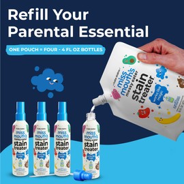 Miss Mouth's Messy Eater Stain Treater - 16oz Refill - Newborn & Baby Essentials - No Dry Cleaning Food, Grease, Coffee Off Laundry, Underwear, Fabric