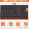 INCLY INCLY 48x24 Inch Metal Peg Board Kit with 1/4"