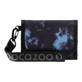 Coocazoo Wallet with Window Inside & Outside, Coin Pocket & Card Slots, Velcro Fastening, Polyester, 3rd Grade, Midnight Dust - Black - Blue, Modern