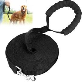 Correa para Perros, 10m / 33ft Correas de Entrenamiento para Perros de Nailon Larga con Cómodo Asa Acolchada, Correa Resistente para Perro para Camping, Entrenamiento, Caminando