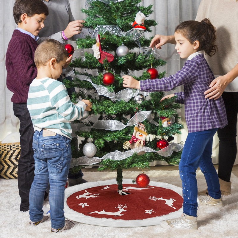 XIMEY Weihnachtsbaum Decke, 92 cm Weihnachtsbaumdecke Rund, Weihnachtsbaum Rock, Tannenbaum
