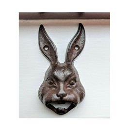 Wall Mounted Bottle Opener Animal Hare Cast Iron Metal Wall Mounted Heavy Vintage Rustic Bottle Opener