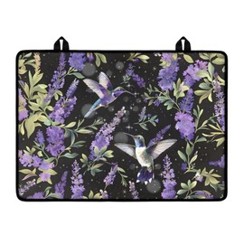 Txsniver Flat Top Stove Cover Mat Oil-Proof Stove Top Covers for Electric Stove Glass Ceramic Top Stove Cover Induction Cooktop Mat Kitchen Accessories Decor, 29 x 21 Inch, Hummingbird Lavender