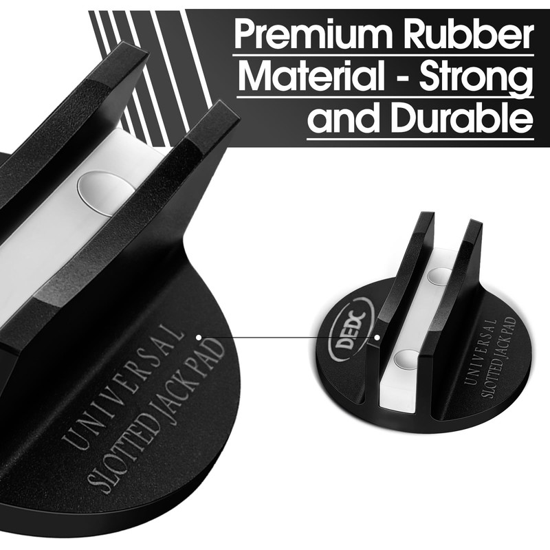 DEDC Universal Aluminum Grooved Magnetic Jack Pad Black 1 Pc,