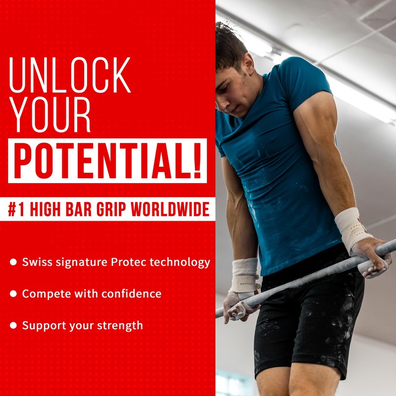 Reisport Protec Hyper Buckle High Bar Grips, Gymnastics