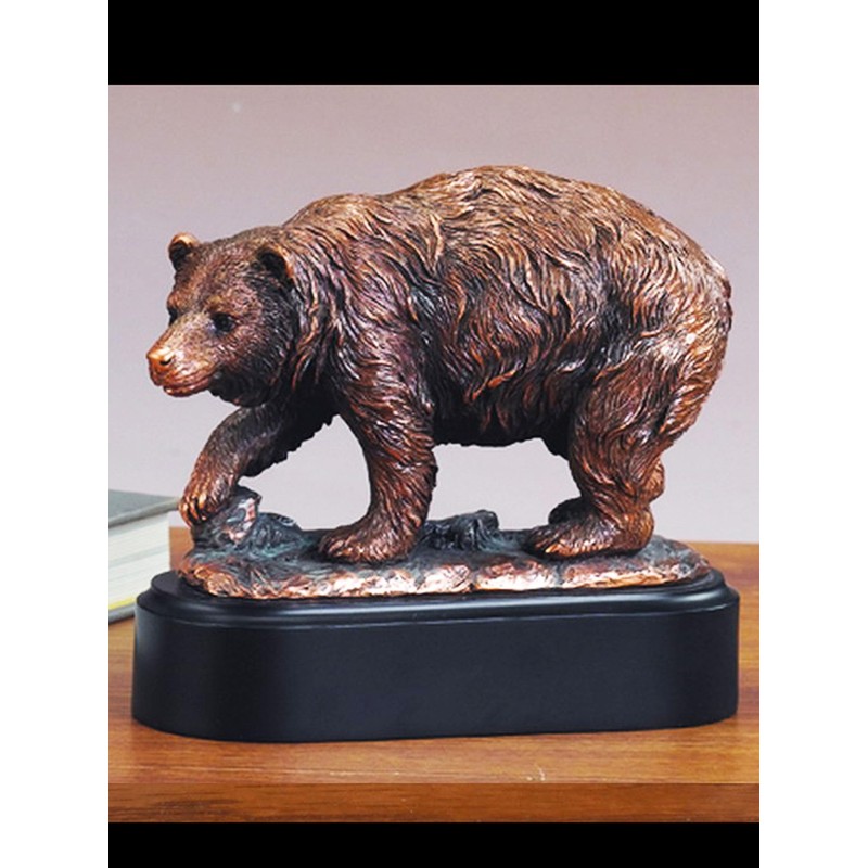 Walking Bear Statue - Bronze