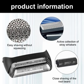 190s-1 Compatible with Braun Series 1 Shaving Head, Compatible with S1 Shaving Head, Compatible with Braun Series 1 Shaver, 10b/20b Shaving Head Replacement Part, 190 180 170 Replacement Head for