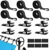 Frienda 18 Pcs Pool Solar Cover Reel Attachment Kit, Solar