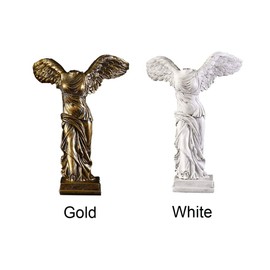 POHOVE Winged Victory of Samothrace Statue Goddess Nik e Sculpture Roman Greek Goddess Victoria Ancient Ruin Artifact Resin Ornament for Home Living Room Table Decorations