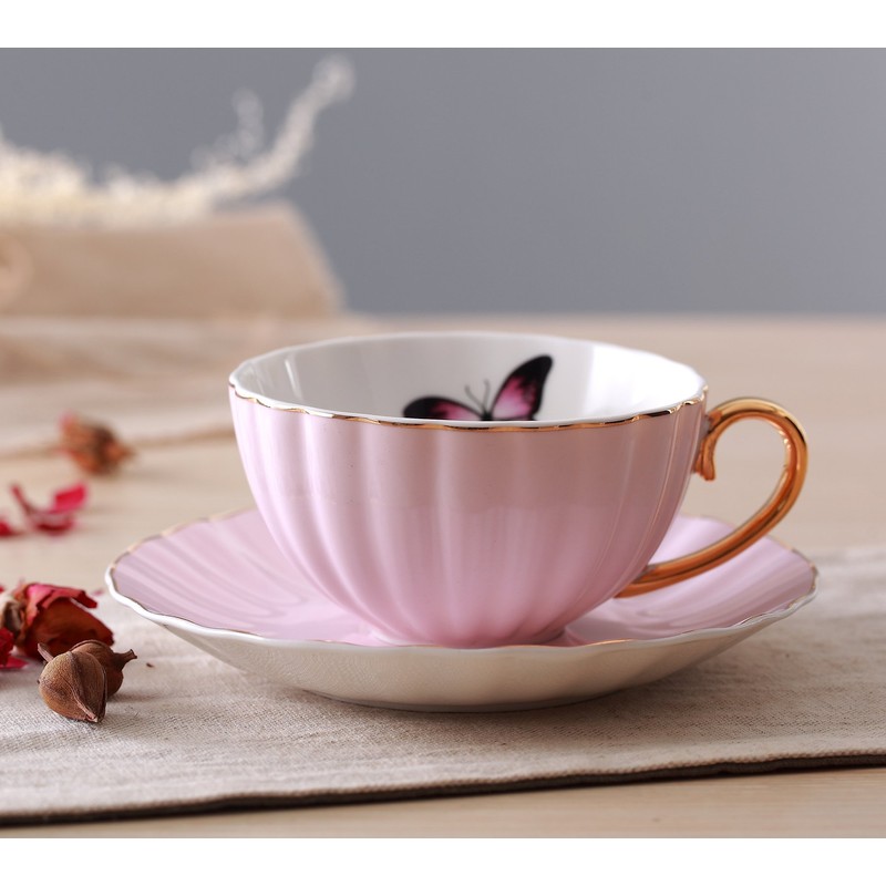 Jusalpha® Elegant Tea Cup and Saucer Set-Coffee Cup Set with