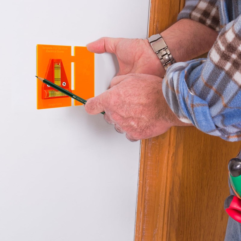 CATOSUM Wall Box Template And Level for Mounting Both Single