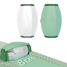 AMFUN 2PCS Waschbare Tragbarer Wiederverwendbarer Fusselroller, Reusable Sticky Lint Roller, für Tierhaare Kleidung Sofas (Grün+Weiß)